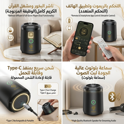 Mini Bakhoor Burner with Quran | Perfect for Gift